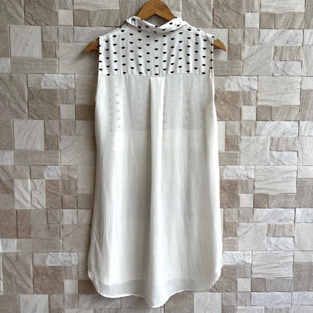 Knee length buttoned down georgette shirt dress - Picture 3 of 5
